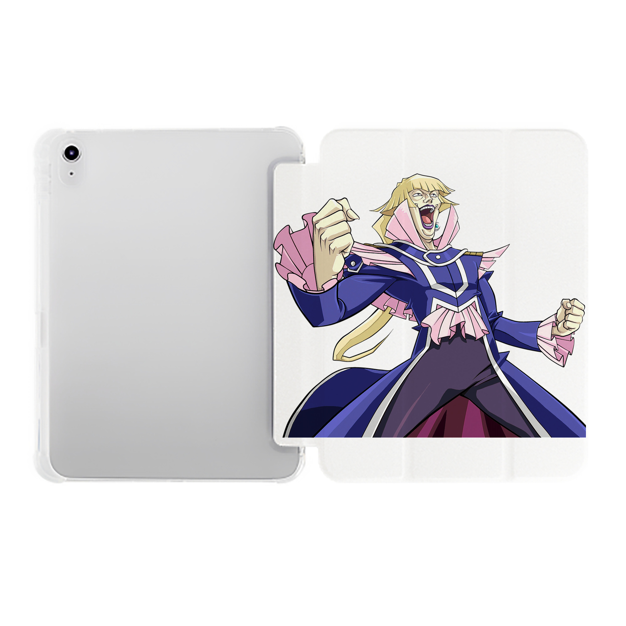（画像用） 遊☆戯☆王 Yu-Gi-Oh! IPad ケース ペン収納付き 三つ折りスタンド PUレザー×シリコン 対応機種9.5/10.5/10.9インチ